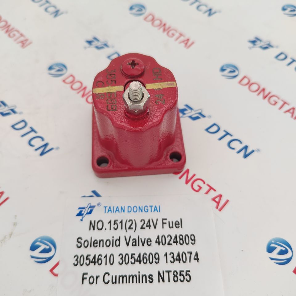 NO.151(2-1) 24V Fuel Solenoid Valve 4024809 3054610 3054609 134074 for Cummins NT855