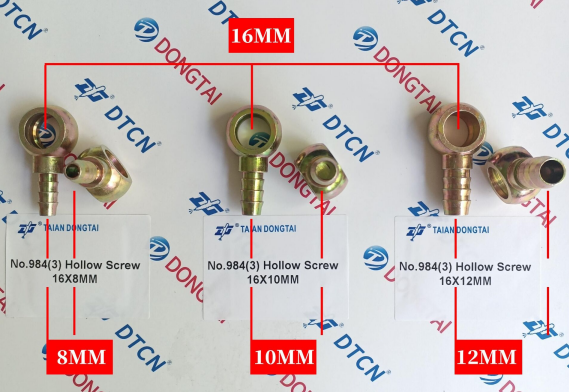 NO.984(3) Hollow Screw 16X8MM,  16X10MM, 16X12MM