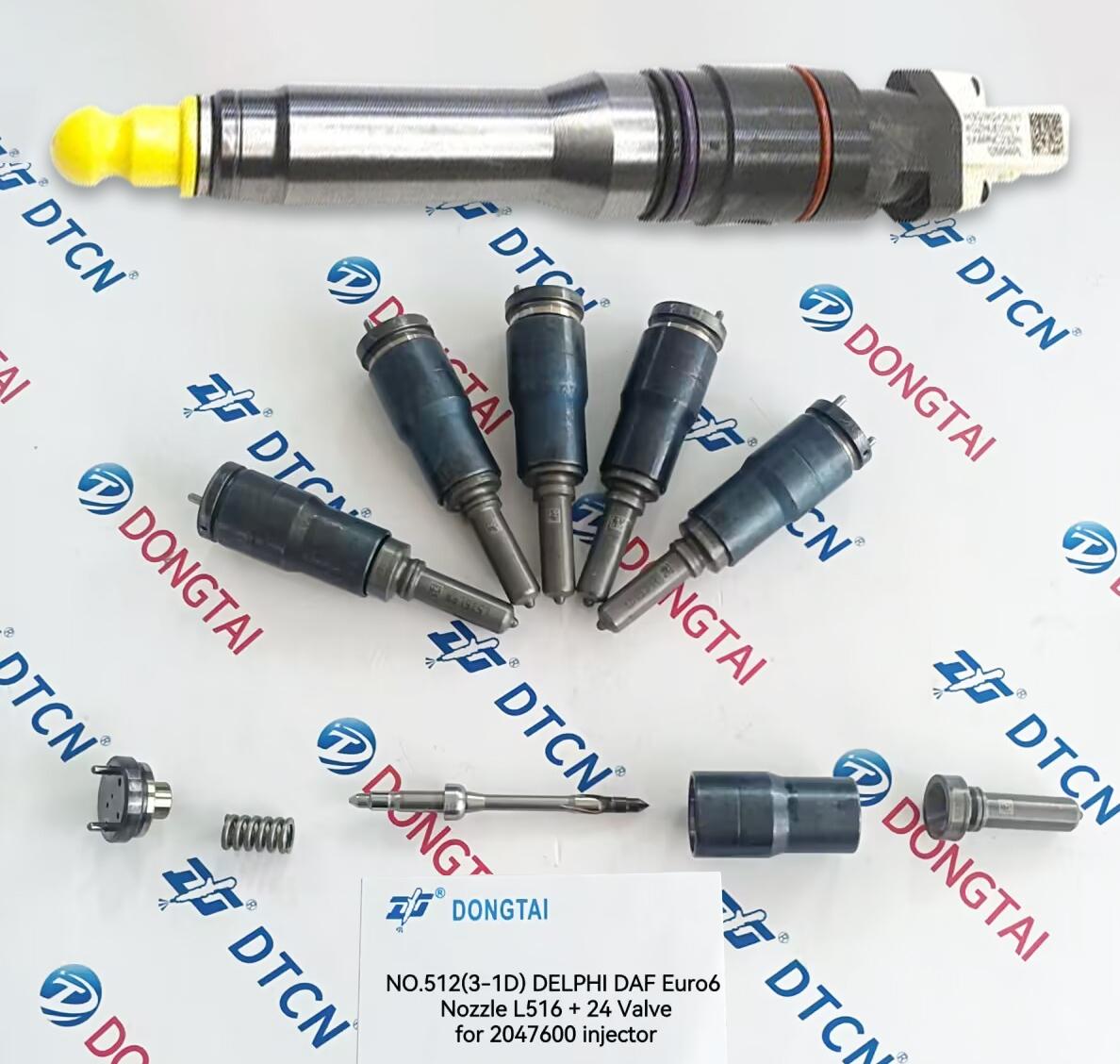 NO.512(3-1D) DELPHI DAF Euro6 Nozzle L516+24 Valve for 2047600 Injector