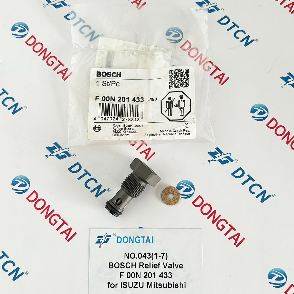 NO.043(1-7) BOSCH Relief Valve F00N201433,F 00N 201 433 for ISUZU Mitsubishi CP3 series pump 0445020037/049/050