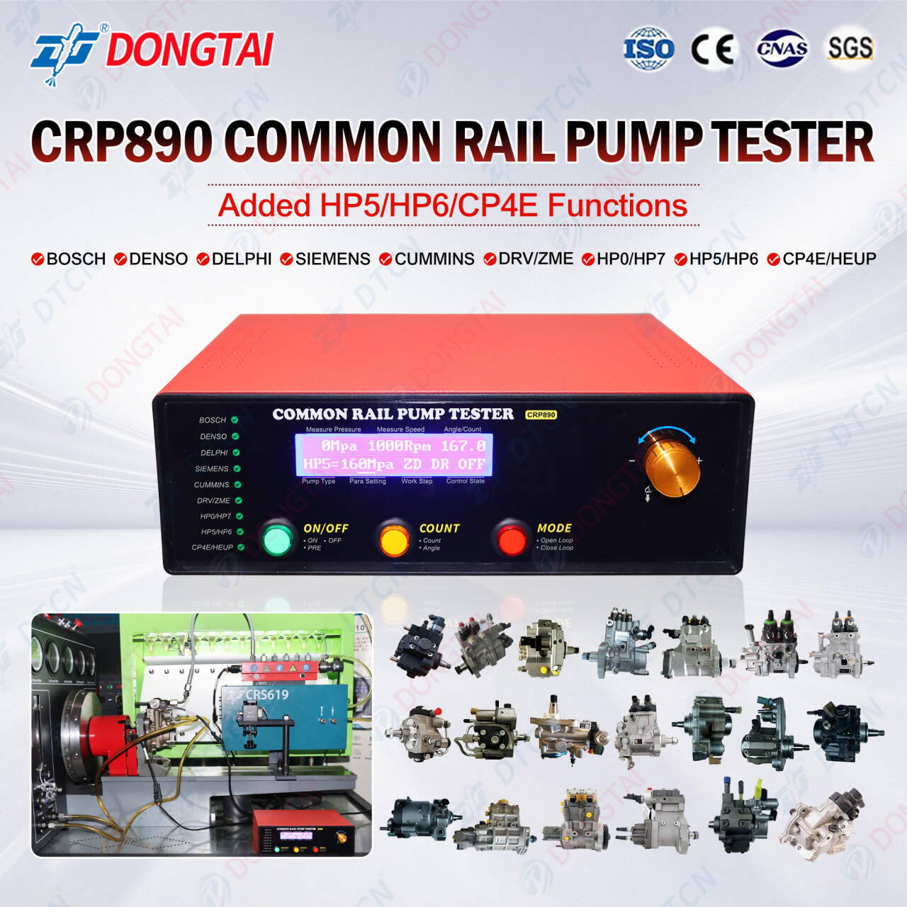 CRP890 COMMON RAIL PUMP TESTER