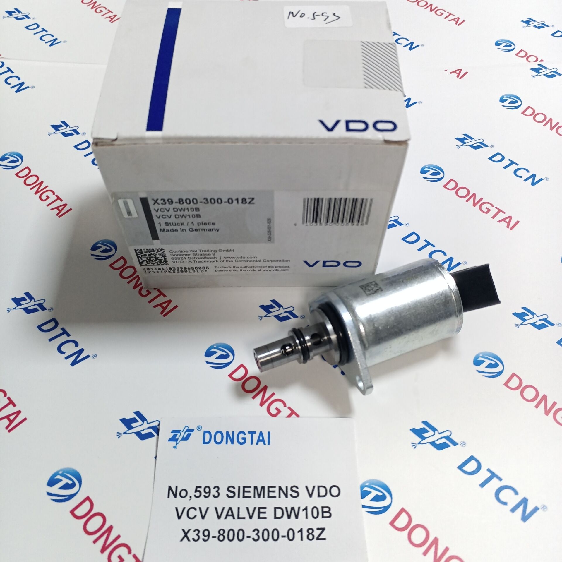NO.593 SIEMENS VDO VCV VALVE DW10B X39-800-300- 018Z