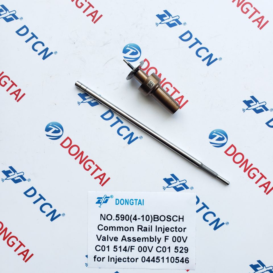 NO.590(4-10) BOSCH Common Rail Injector Valve Assembly F 00V C01 514 / F 00V C01 529 for Injector 0445110546